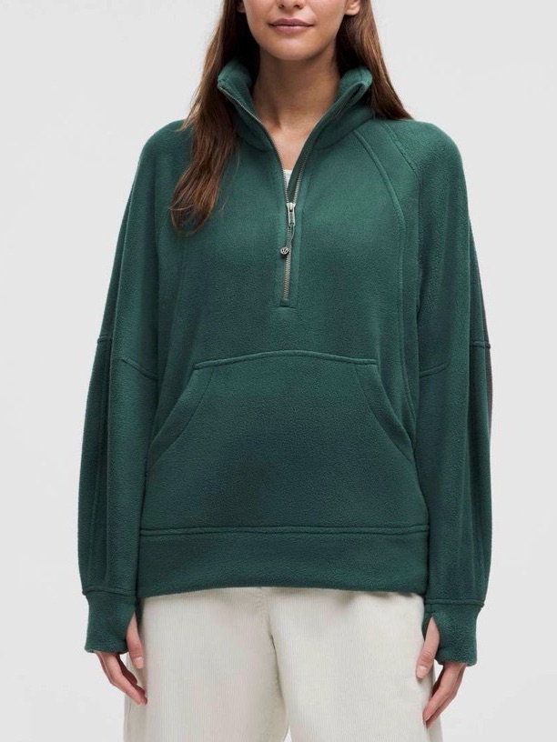 Lululemon Scuba Tumbled Fleece Funnel-Neck Half Zip